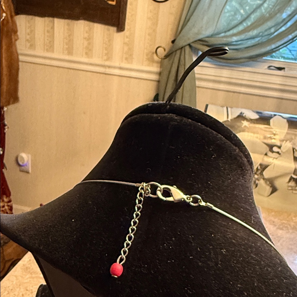 Cool 1990s Silvertone Circular Suspended Pendant … - image 4